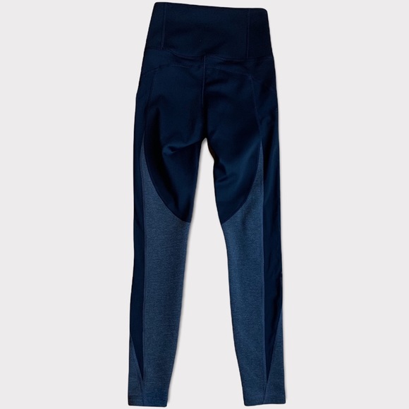 Aurum High Rise 3/4 Leggings in Black/Charcoal Grey & Black Mesh Size Petite (2) - Picture 2 of 13